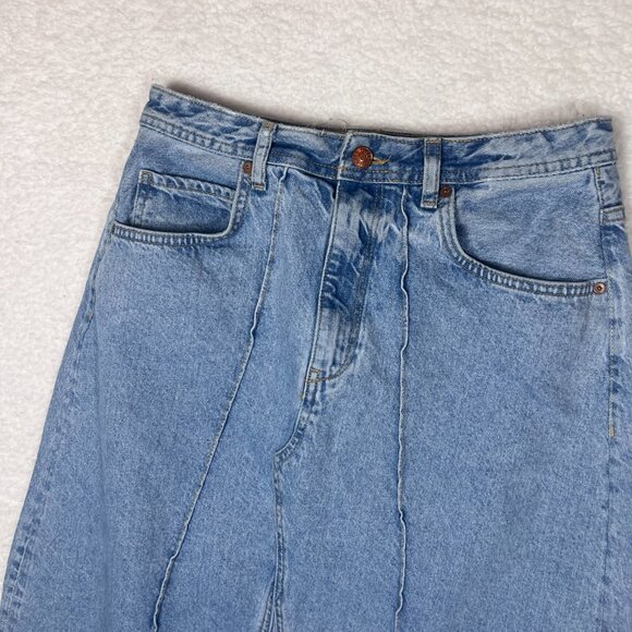 Anthropologie Blue Denim Midi Skirt - Picture 2 of 5